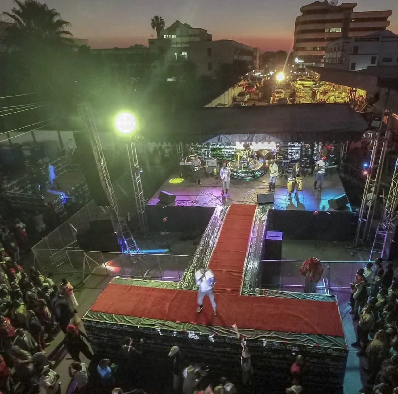 A large outdoor live concert